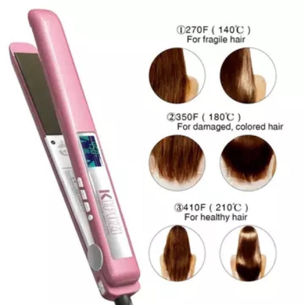 Pink Hair Styling straighter flat iron Tool